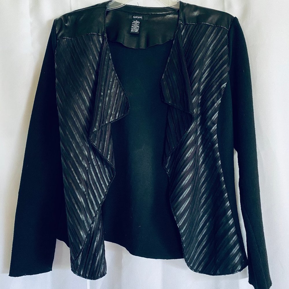 Alfani Women's Black Faux Leather Jacket